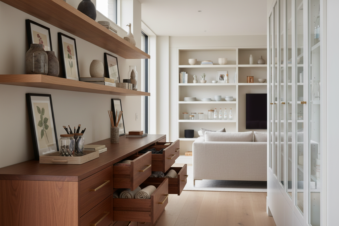Storage That Shapes the Space: How Drawers, Shelves, and Cabinets Define an Organized Home