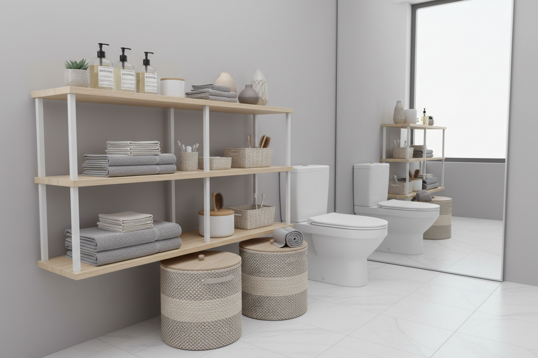 Streamlined Bathrooms & Functional Spaces: Over-the-Toilet Shelves, Daily Essentials, and Drums