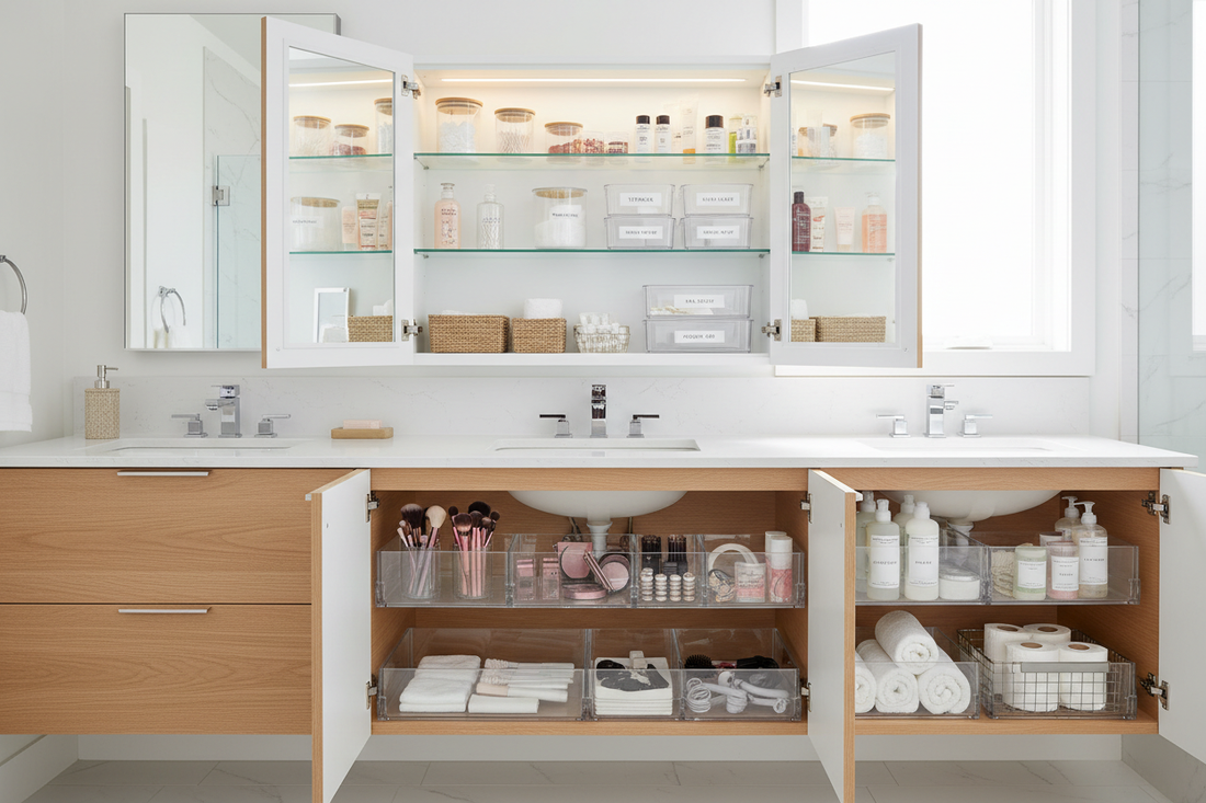 Transform Your Bathroom: Medicine Cabinet Upgrades, Vanity Organizers, and Under-Sink Pull-Outs