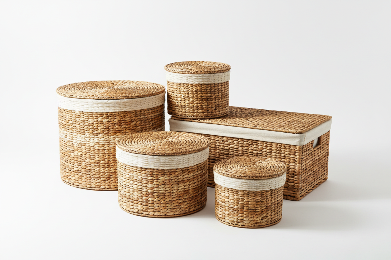 Baskets with lids