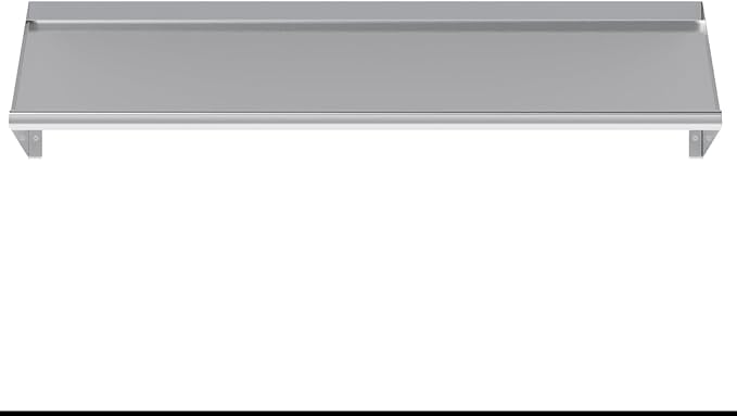 304 Stainless Steel Slanted Wall Rack Shelf with Drain Outlet – 63" x 22.5" | Wall-Mounted Commercial Drip Shelf for Kitchen, Dish Pit, or Back Bar (63 in. x 22 1/2 in)