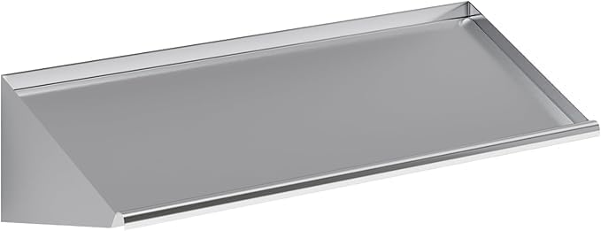 304 Stainless Steel Slanted Wall Rack Shelf with Drain Outlet – 63" x 22.5" | Wall-Mounted Commercial Drip Shelf for Kitchen, Dish Pit, or Back Bar (63 in. x 22 1/2 in)