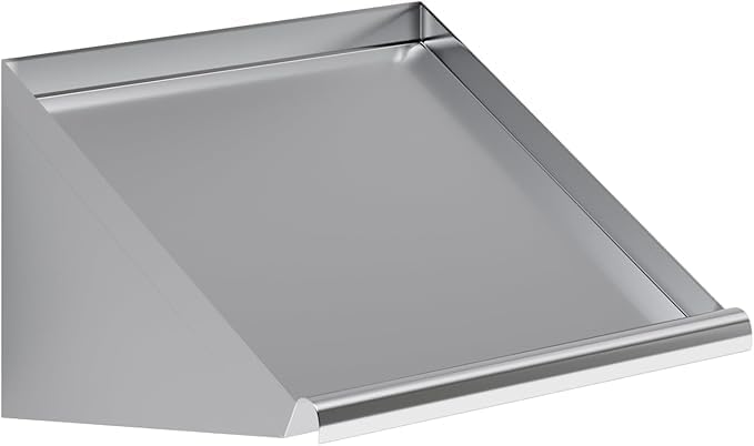 304 Stainless Steel Slanted Wall Rack Shelf with Drain Outlet – 21" x 22.5" | Compact Wall-Mounted Drip Shelf for Commercial Kitchen or Bar (21 in. x 22 1/2 in)