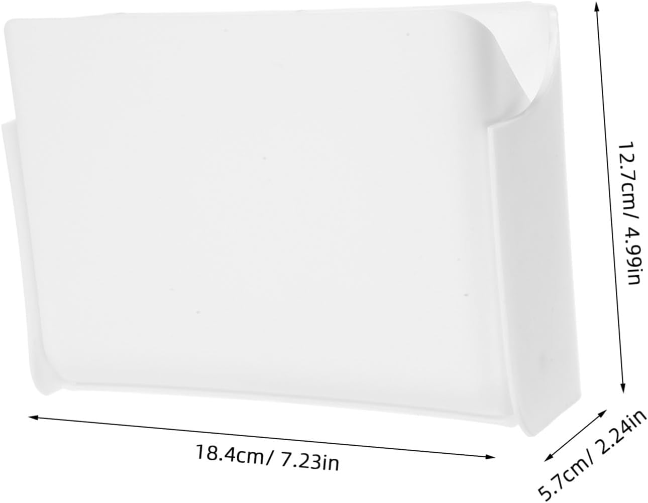 TOYANDONA Wall-mounted Foldable Sundries Organizer Box for Cosmetics and Mask Storage Plastic Makeup Storage Container Space-saving Design for Bathroom and Vanity Organization White Holder