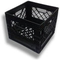 Plastic Milk Crates, 16qt (4-1 Gallon), 3 Pack, Black