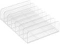 VALINK Acrylic Makeup Eyeshadow Palette Organizer, Eyeshadow Palette Makeup Organizer Acrylic Vertical Accessories Storage Stand 7 Section for Countertop Vanities Cabinets