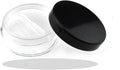 HAHIYO 2P 10ml/0.34oz Plastic Empty Travel Powder Container Small Loose Powders Compact Case Makeup Cosmetic Jar Refillable Powders Box No Leak Powder Holder with Rotatable Sifter and Black Screw Lid