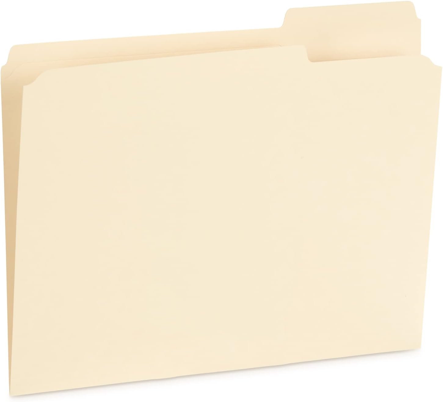 100 Blue Summit Supplies Heavy Duty File Folders Letter Size with 1/3 Cut Reinforced Tabs, Thick 14pt Manila Paper, Heavy Duty Manila Folders for Office, Home, or Classroom