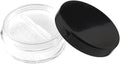 HAHIYO 1Pcs 10ml/0.34oz Plastic Empty Travel Compact Case Makeup Cosmetic Jar Refillable Powder Box No Leak Powder Holder with Rotatable Sifter and Black Screw Lid