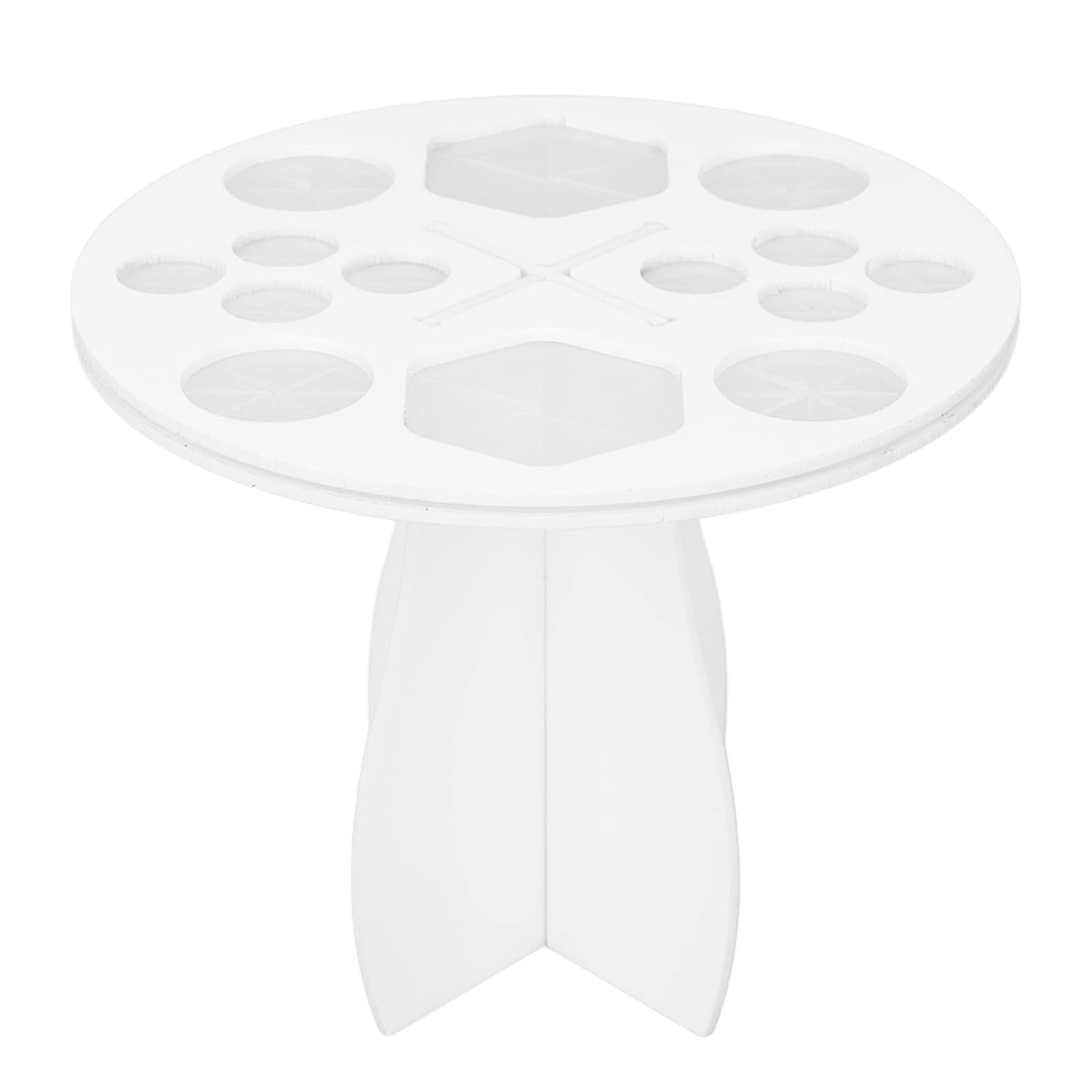 ZJchao Makeup Brush Drying Rack, 14 Holes Paint Brush Drying Holder Make Up Organizer Tree Tray Stand Makeup Brush Holder Brush Dryer Stand with Bottom Bracket for Storing Drying Brushes