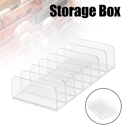 VALINK Acrylic Makeup Eyeshadow Palette Organizer, Eyeshadow Palette Makeup Organizer Acrylic Vertical Accessories Storage Stand 7 Section for Countertop Vanities Cabinets