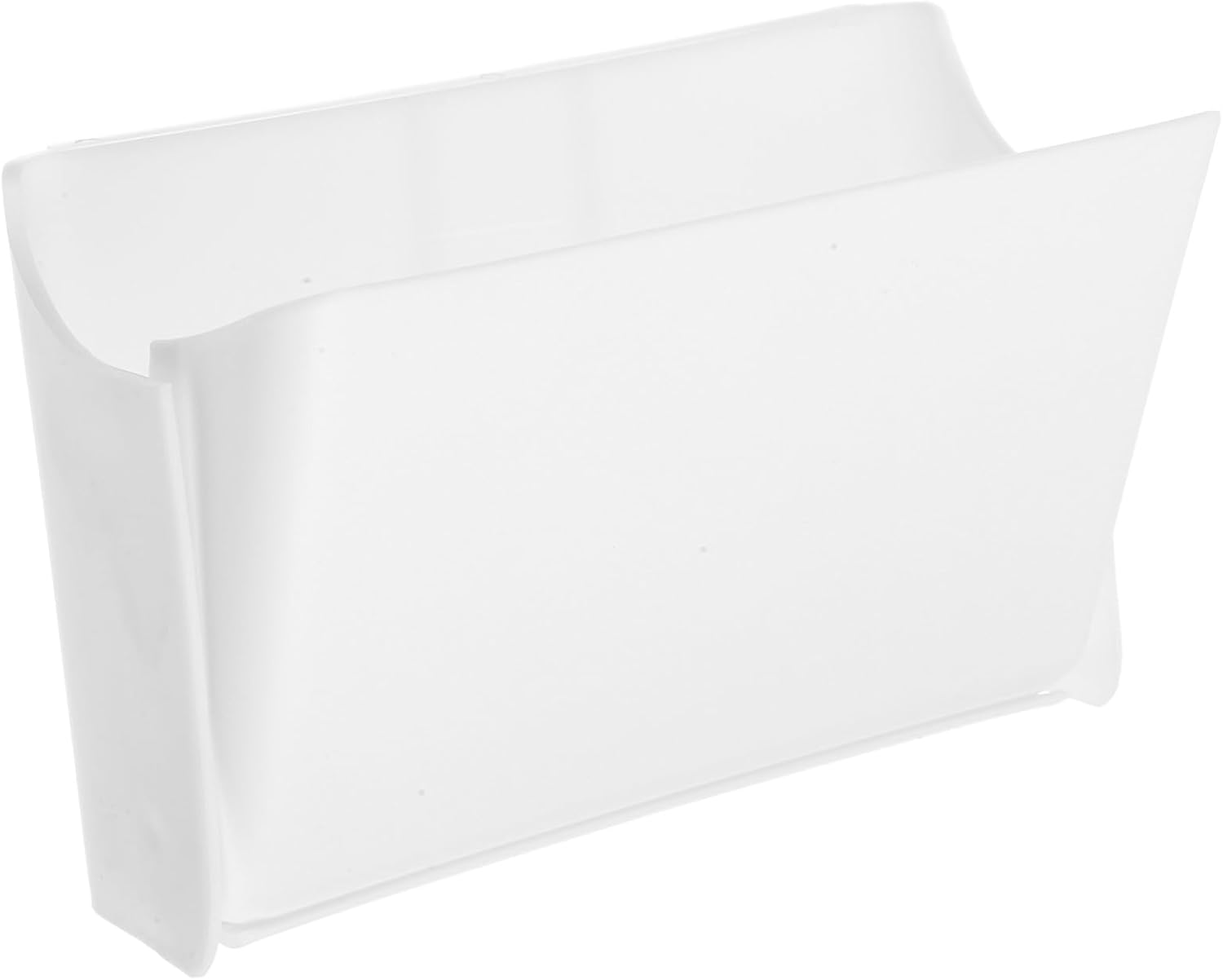 TOYANDONA Wall-mounted Foldable Sundries Organizer Box for Cosmetics and Mask Storage Plastic Makeup Storage Container Space-saving Design for Bathroom and Vanity Organization White Holder