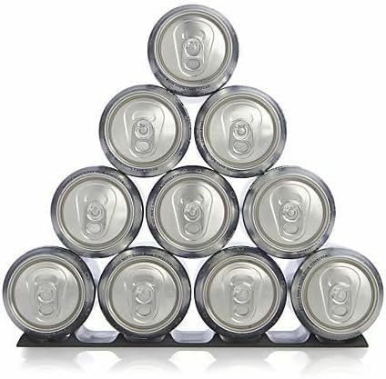 Cooks Innovations 2-Pack Drink Organizer for Fridge, Soda Can Refrigerator Organizers and Storage, Beer-Wine-Water Bottle Holder, Fridge Monkey - Durable Non-Slip&Roll