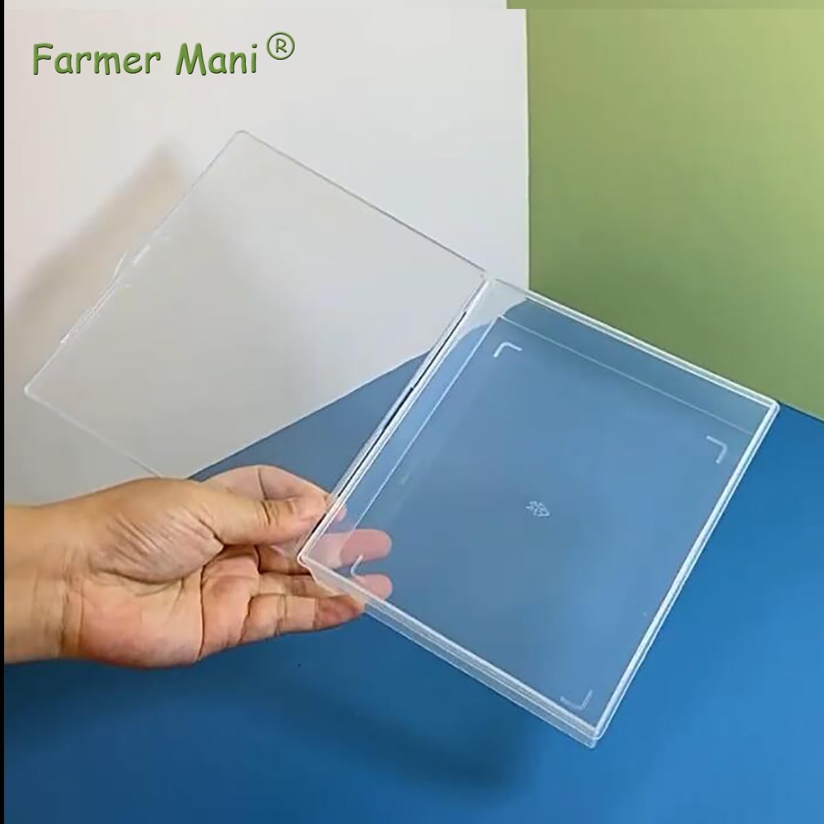 2 Packs Small Plastic Storage Containers (6.22x5.35x1.42 in), Clear Rectangle Bead Organizer Case with Lids for Crayons, Crafts, Beads Pencils Notebooks