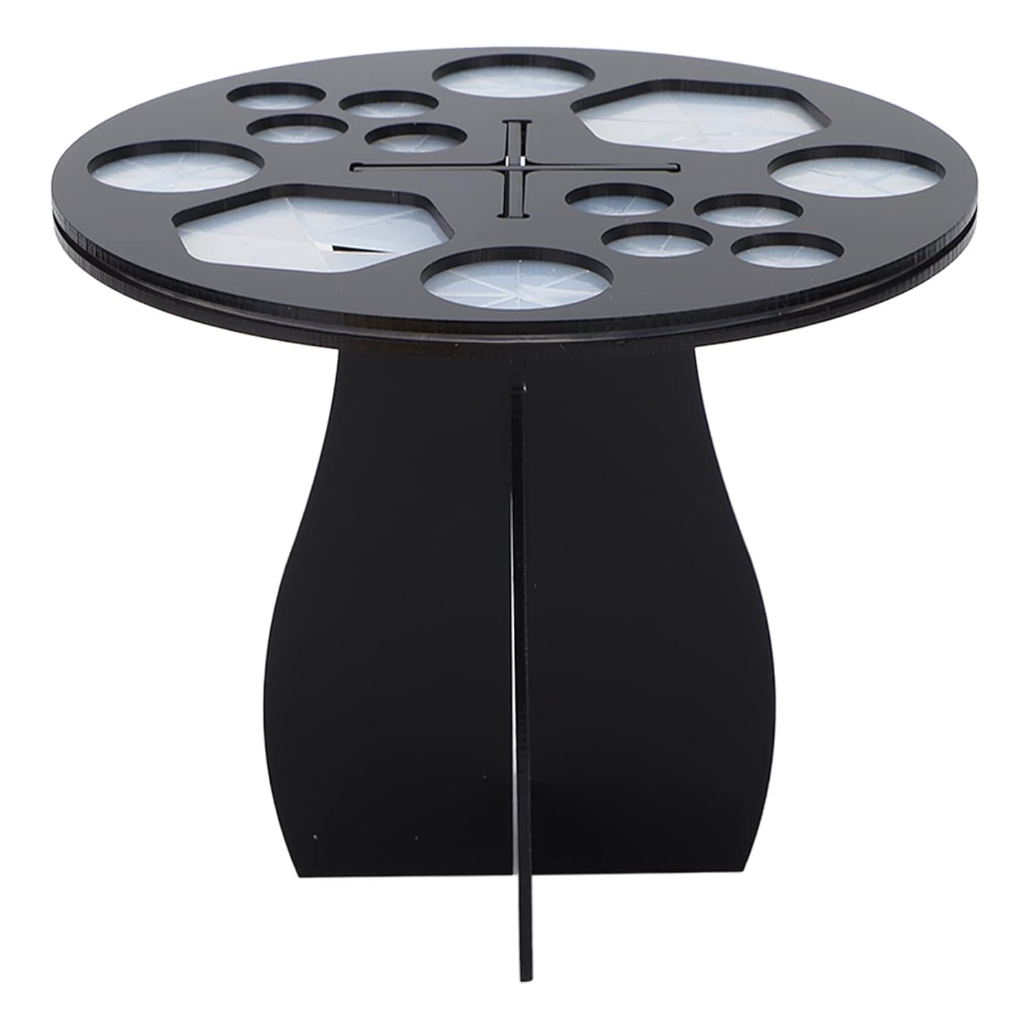 ZJchao Brush Drying Rack, 14 Holes Makeup Brush Holder Makeup Brush Drying Rack Stand Paint Brush Drying Holder Display Stand Make Up Organizer Tree Tray for Makeup Artist Paintbrushes (White)