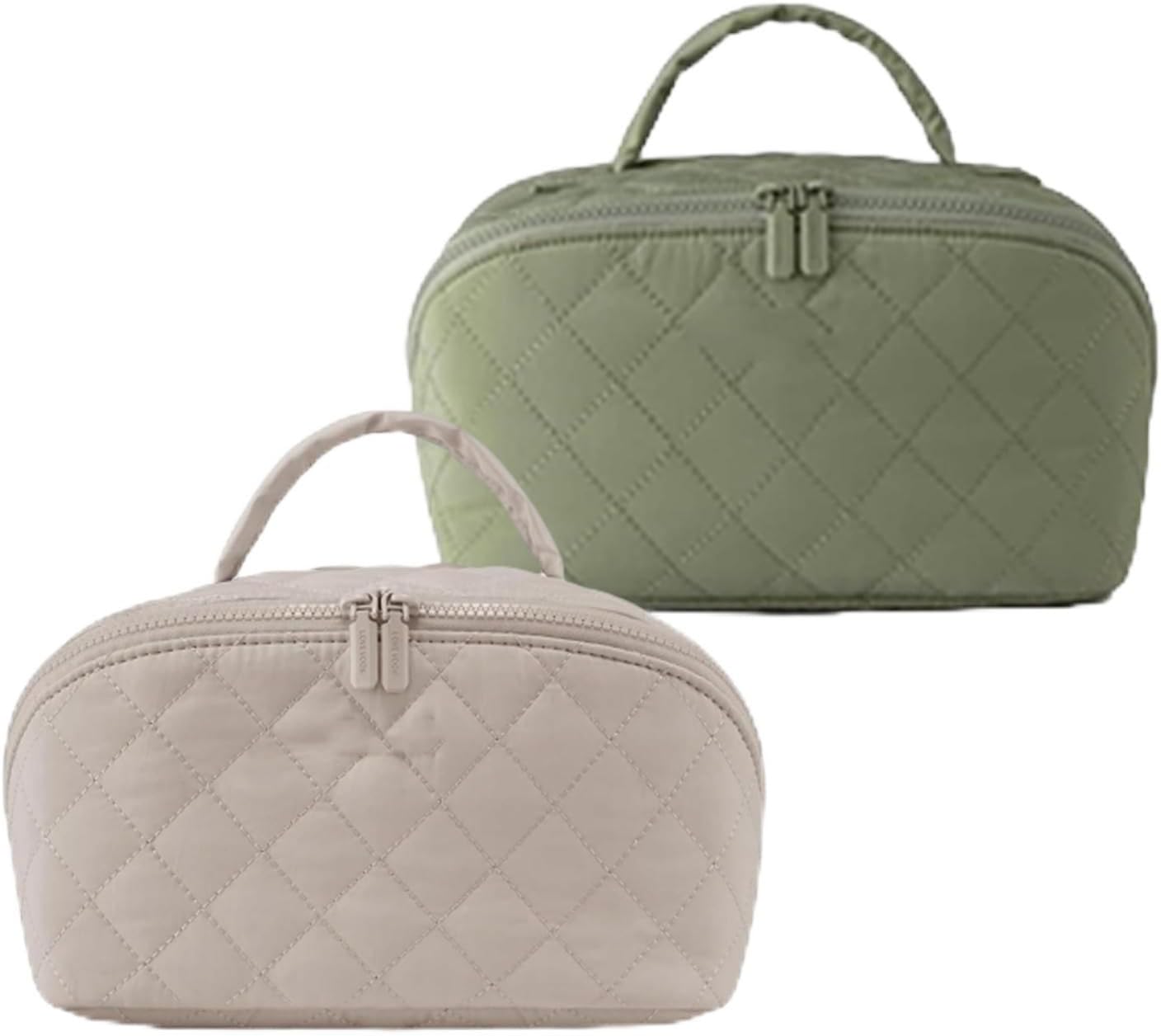 Travel Makeup Bag, Wide Open Expandable Lay-Flat Cosmetic Case, Padded Organizer for Toiletries & Brushes Large Capacity with Compartments