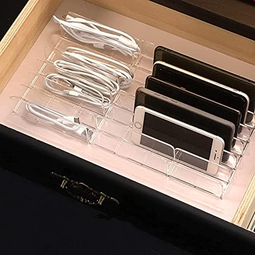 VALINK Acrylic Makeup Eyeshadow Palette Organizer, Eyeshadow Palette Makeup Organizer Acrylic Vertical Accessories Storage Stand 7 Section for Countertop Vanities Cabinets