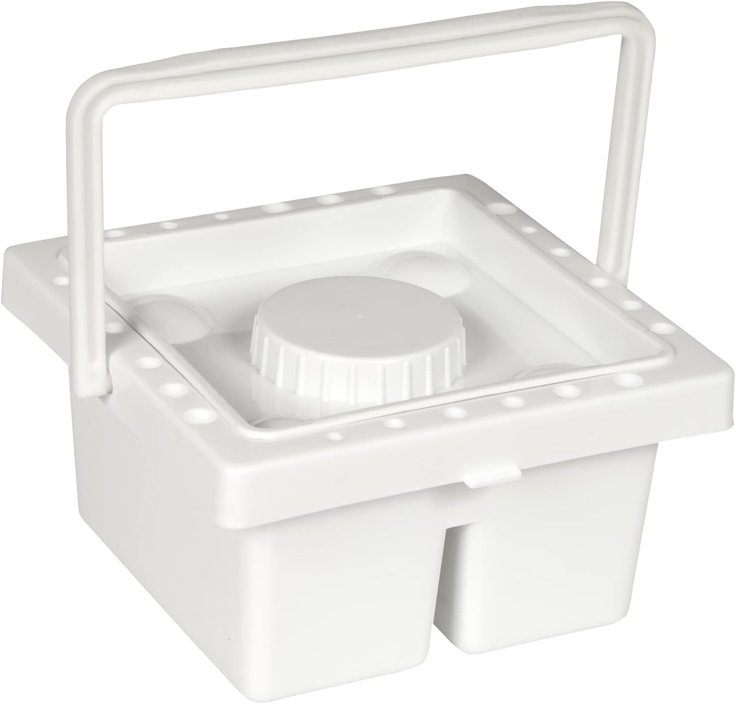Creative Mark Brush Basin - All In One Unit for Storage, Shaping, Cleaning, and Soaking - 6.5 x 6.5 x 3.5 With Lid