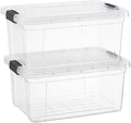 Superio Clear Storage Boxes with Lids, 20 Quart Plastic Container Bins for Organizing, Stackable Crates, BPA Free, Non Toxic, Odor Free, Organizers for Home, Office, School, and Dorm