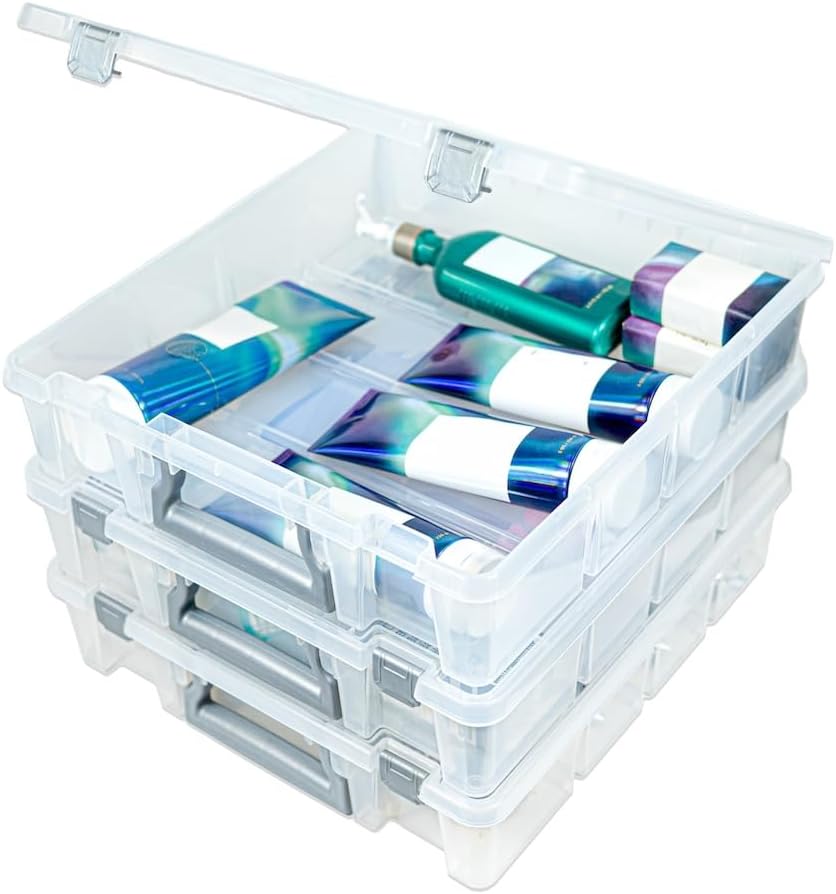 Best Kept Bathroom Cabinet Organizer | Plastic | Hair Product | Baby Bottle Storage | Food Containers | Open Core, 3 Pack