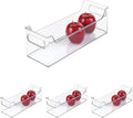 InterDesign iDesign Stackable Plastic Pantry Bin with Handles for Cabinets or Fridge, Clear, Made in USA (Pack of 4)