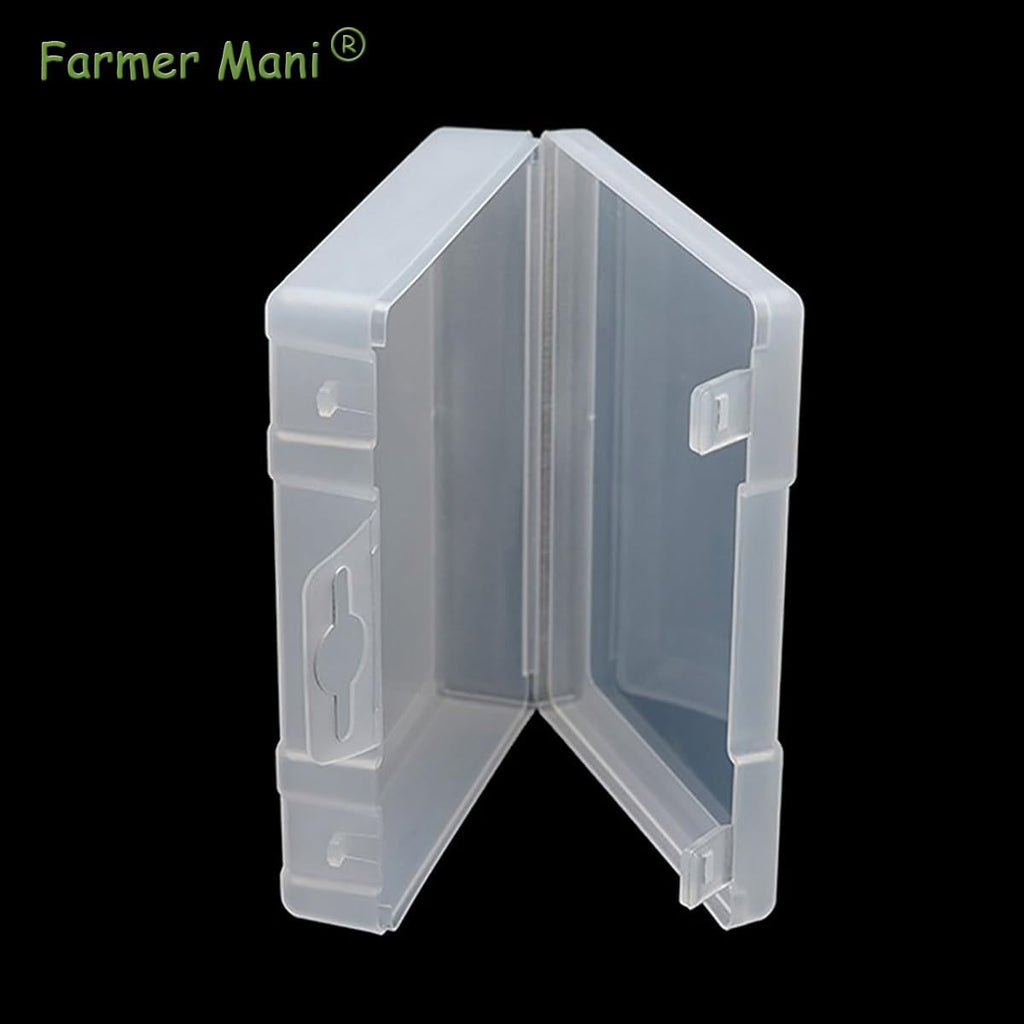 2 Pack Rectangle Plastic Frosted Storage Containers Box(5.2 x 4.02 x 1.3 inch), Polypropylene Box with Hinged Lid for Beads, Coins, Safety Pins and Learning Supplies,Screws,Drills,Battery