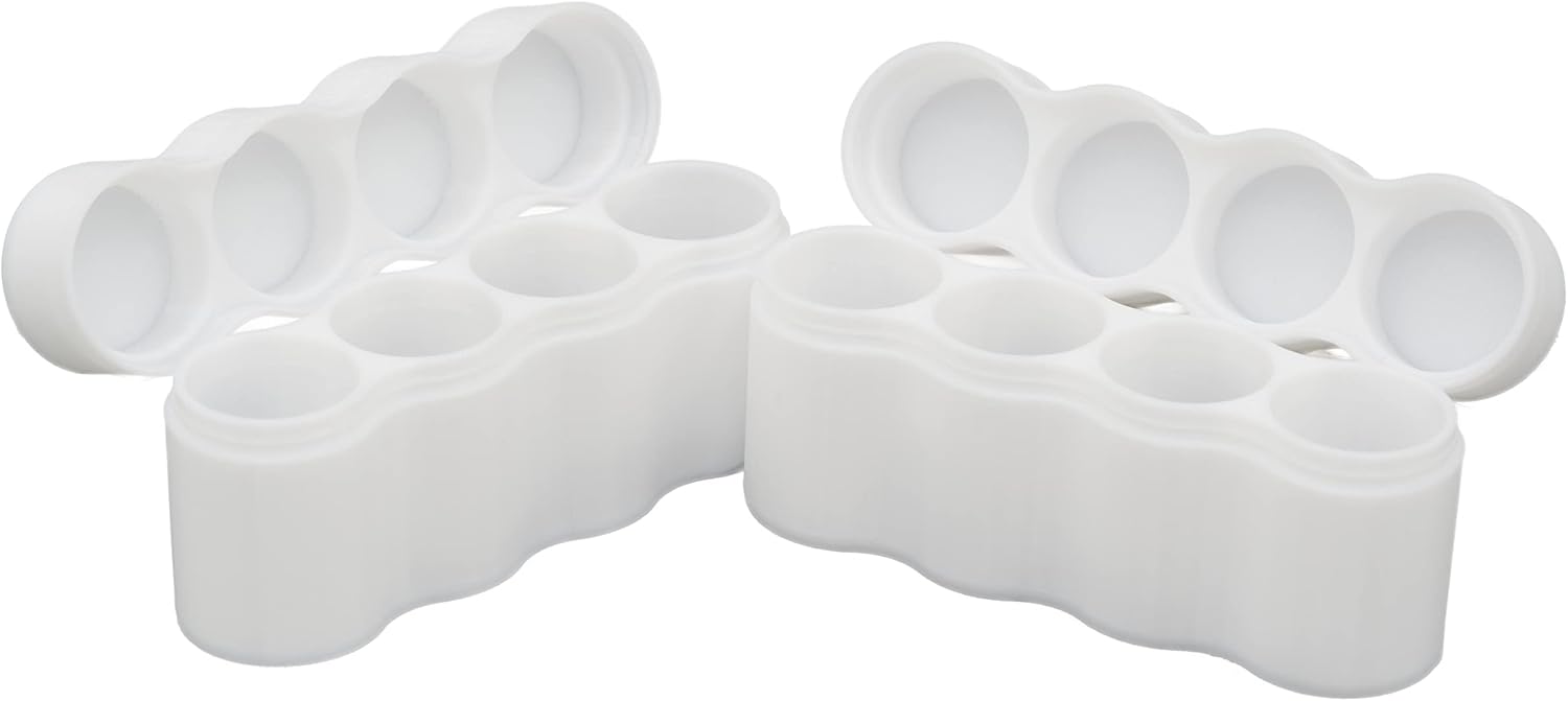 Slimline 18350 Battery Case, Soft Durable Material - Pack of 2 (Holds 4 Batteries)