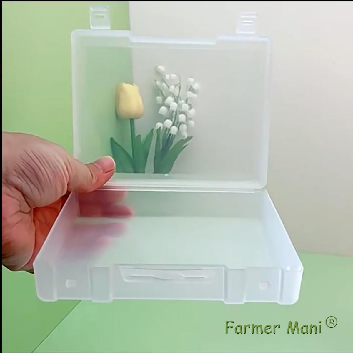 2 Pack Rectangle Plastic Frosted Storage Containers Box(5.2 x 4.02 x 1.3 inch), Polypropylene Box with Hinged Lid for Beads, Coins, Safety Pins and Learning Supplies,Screws,Drills,Battery