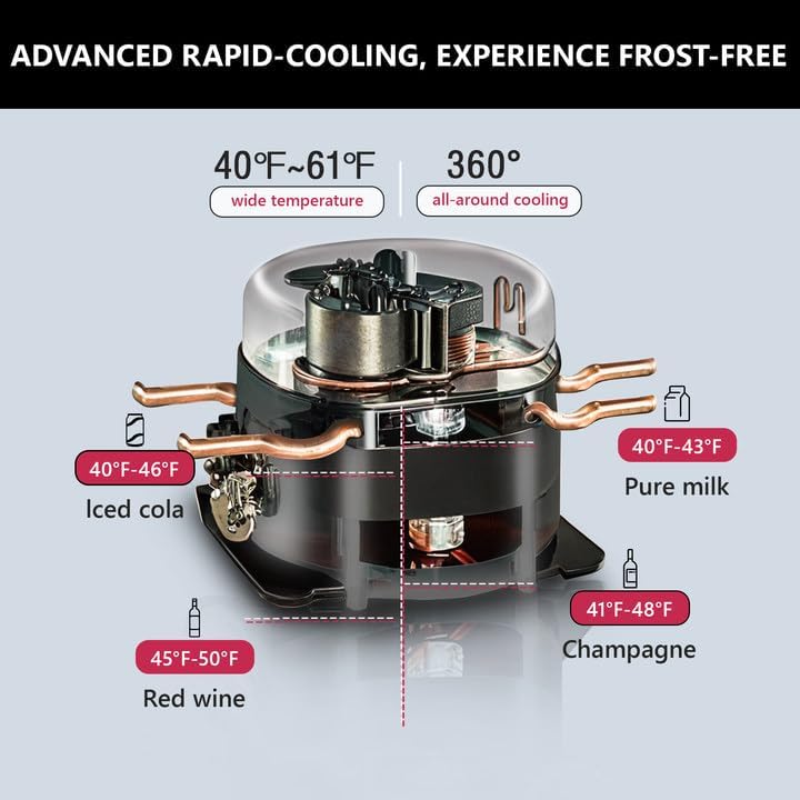 100 Can Beverage Refrigerator Cooler, 2.7 cu.ft Mini Fridge Glass Door for Beer Drinks Wines, Freestanding Beverage Fridge with Adjustable Shelves Blue LED for Home/Office/Dorm/Bar, Black