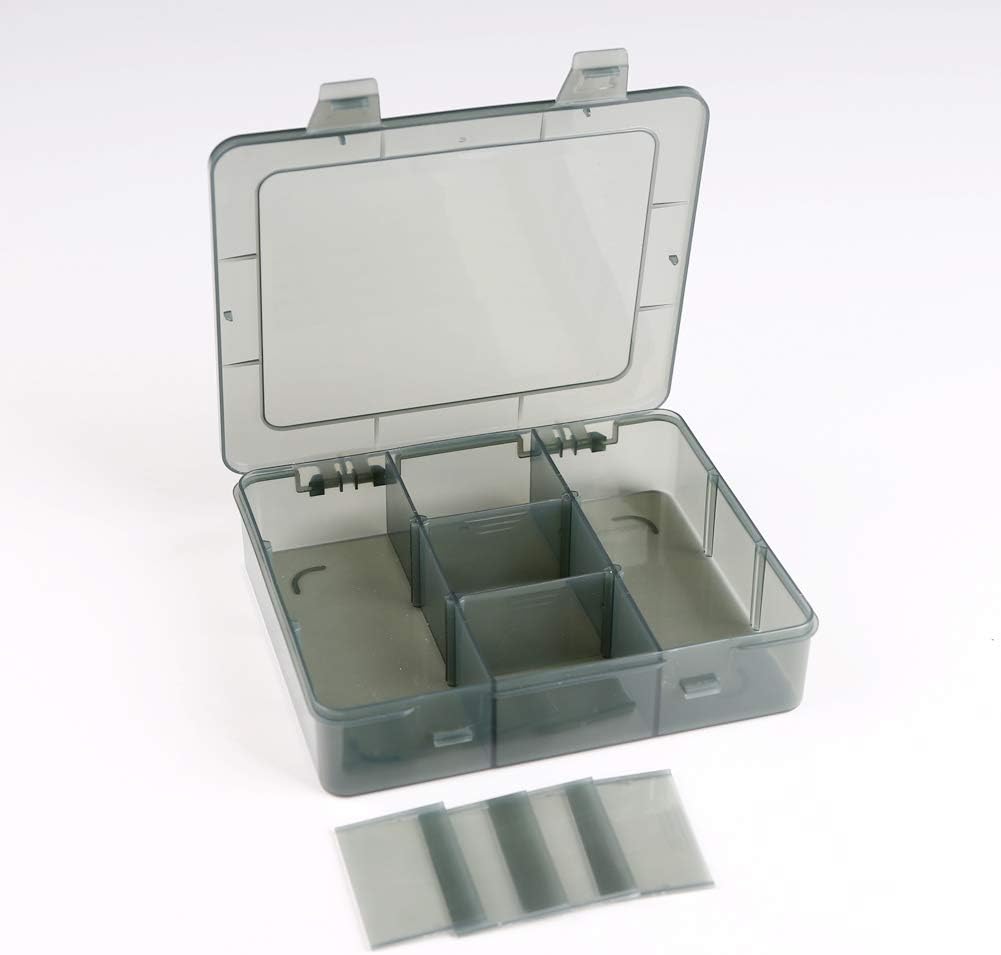 2 Pack Plastic Storage Organizer Box, Storage Container, Jewelry Organizer, Parts Storage Box with Dividers for Crafts, Beads, Buttons, Ornaments, Metal Parts(9 Grids 2 Pack)