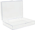 4-Pack Clear Hinged Plastic Containers, Keepsake Storage Boxes, 7"L x 5"W x 1.75"H, Made in USA, Plastic Display Case, Bead Storage or Craft Organizers and Storage Container