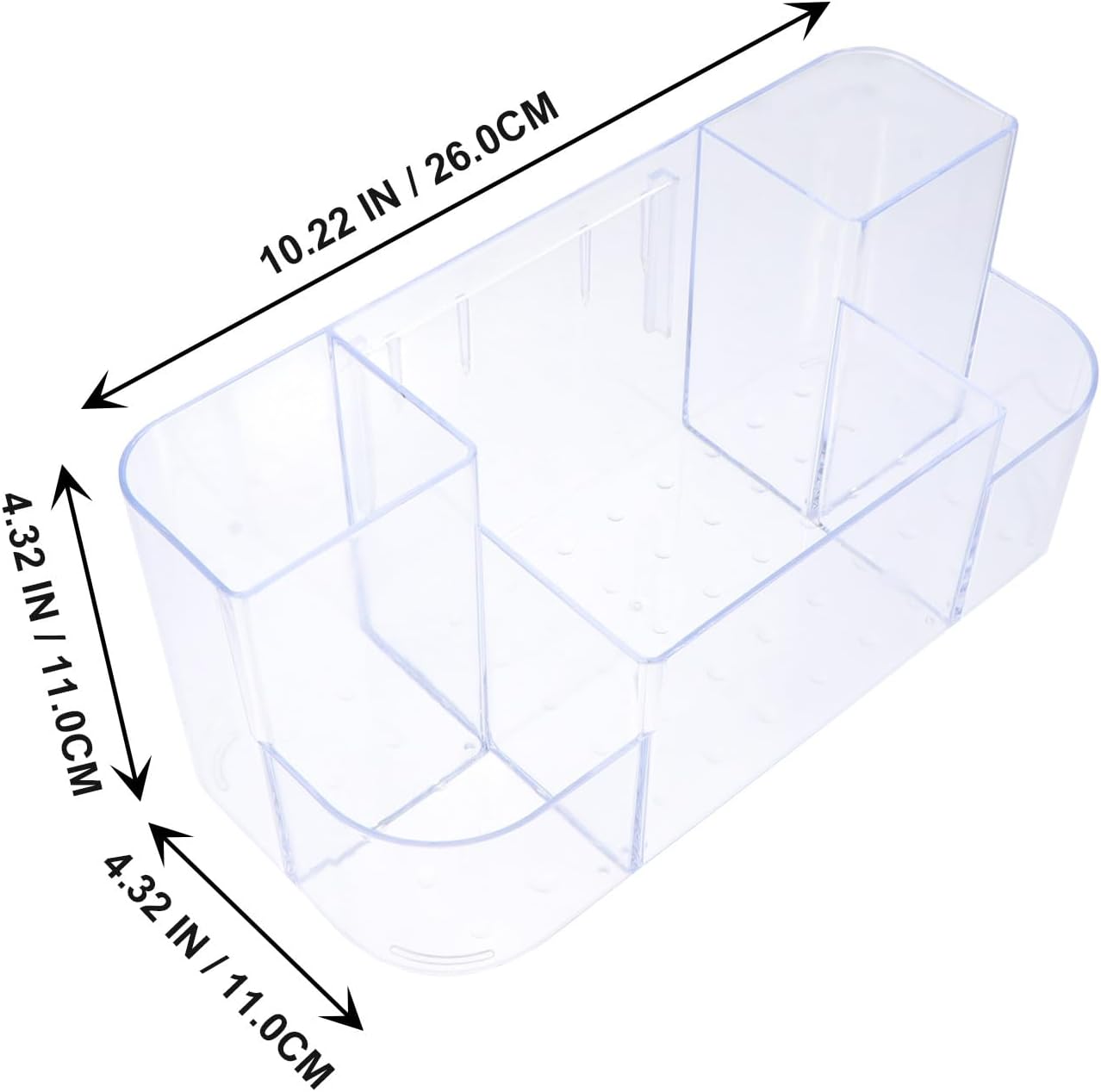 Wall-mounted Toiletry Case Transparent Multi-grid Cosmetic Storage Box for Bathroom Makeup Organizer Holder Easy Install and Spacious Vanity Storage