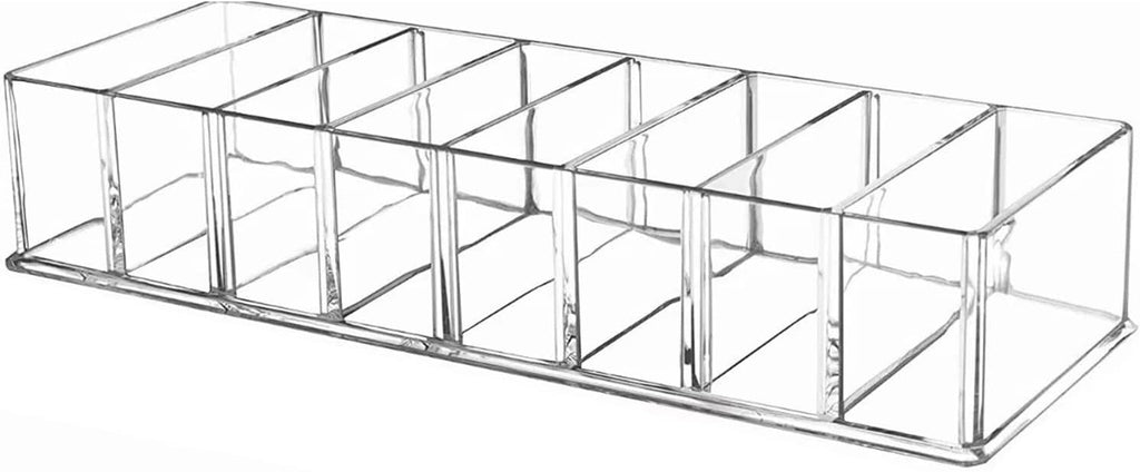 JUOPZKENN Transparent Acrylic Makeup Stand,8 Spaces Eyeshadow Palette Organizer,Cosmetic Storage Holder Display Stand Rack for Bathroom Countertop Vanity