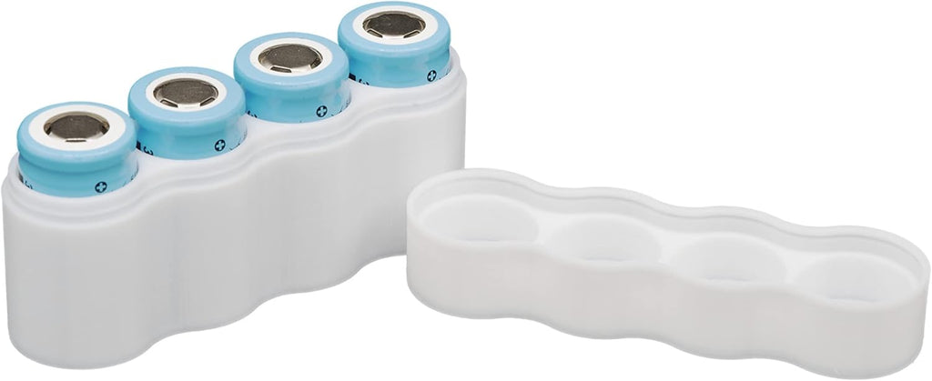 Slimline 18350 Battery Case, Soft Durable Material - Pack of 2 (Holds 4 Batteries)