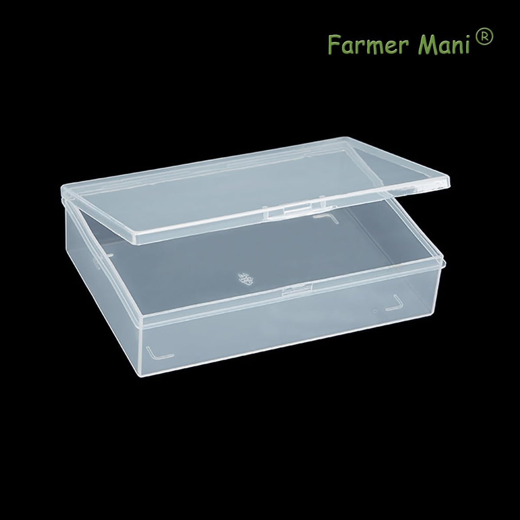 2 Pack Rectangle Plastic Clear Storage Containers Box (5.87 x 4.13 x 1.42 in), Clear Plastic Beads Storage Containers Box with Lid for Beads, Coins, Safety Pins and Other Craft Jewelry Watch Findings