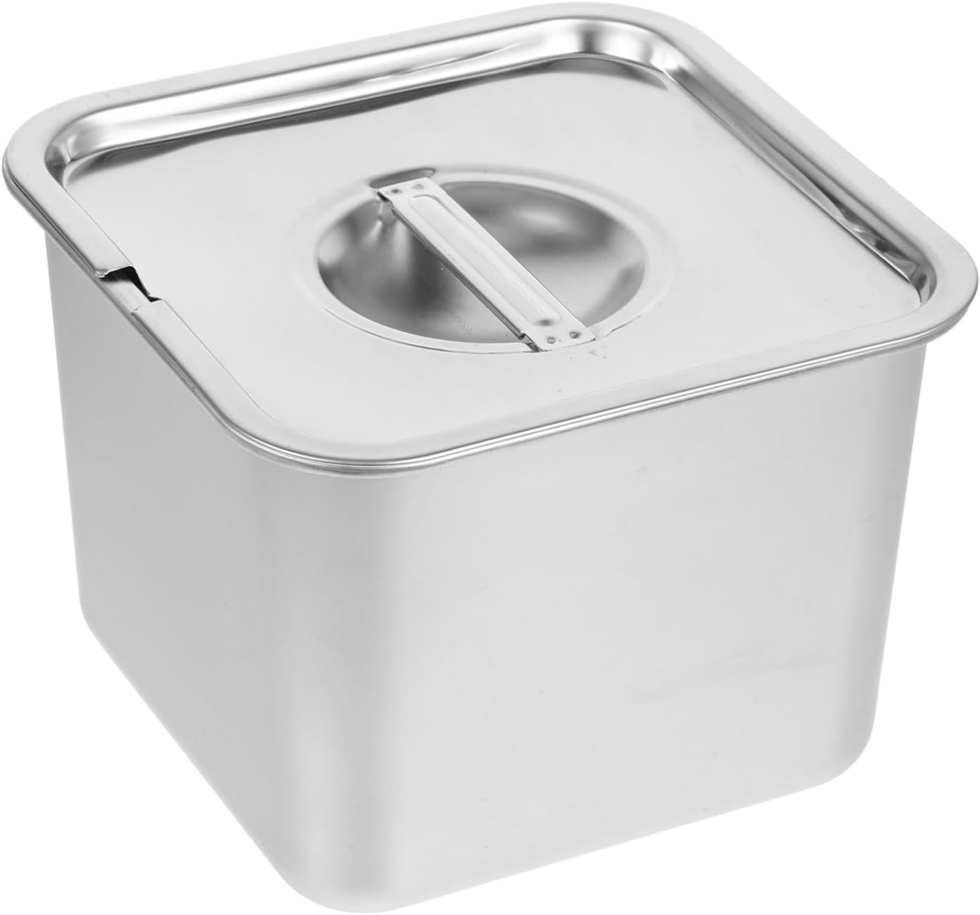 Stainless Steel Ice Tub Freezer Ice Container Homemade Yogurt Airtight Storage Container Cover