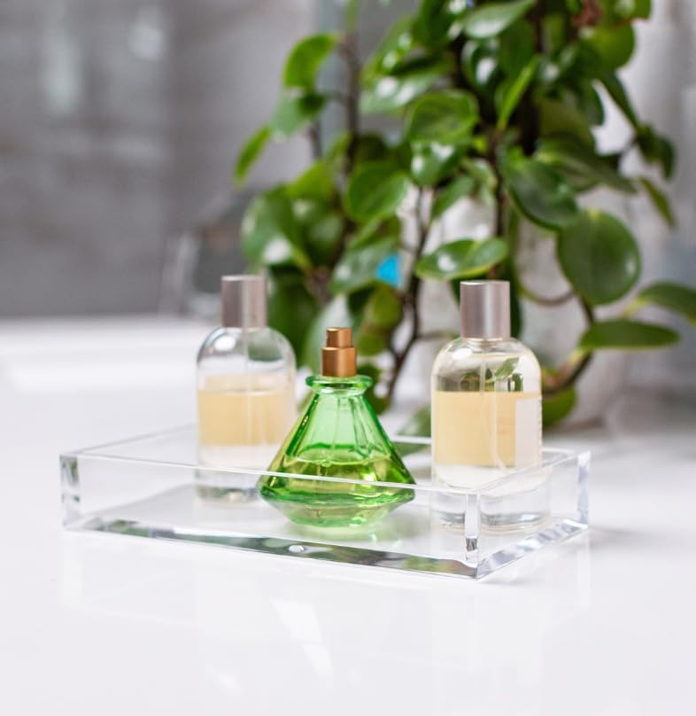 Huang Acrylic Clear Rectangle Paper Napkin Holder | For Dinner, Bathrooms, Hosting, Picnics, Weddings, Parties | Long Lasting Premium Acrylic Construction