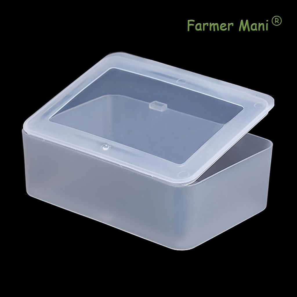 Clear Plastic Storage Containers Box with Lid (5.04x3.5x1.69 inch, 2 Pack), Rectangle Plastic Clear Storage Containers Box for Beads, Coins, Safety Pins and Other Craft Jewelry Watch Findings