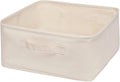 Decorative Basket Rectangular Fabric Storage Bin Organizer Basket with Handles for Clothes Storage (13.7 x 13.7 x 6.2, Beige)