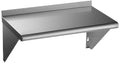 ROCKPOINT Stainless Steel Shelf 14 x 24 Inches 250lb, NSF Metal Commercial Shelves Wall Mount Floating Shelving with Backsplash for Restaurant, Kitchen, Home and Hotel, Silver