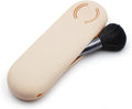 Magnetic Silicone Makeup Brush Holder – Portable Cosmetic Brush Organizer Case, Travel Makeup Tool Storage for Purse, Bag & Beauty Essentials (Apricot)