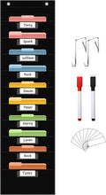 10 Pocket Hanging Wall File Organizer with 10 Nametag Pockets, File Pocket Chart for Classroom and Office. Perfectly Stores Assignments, Files, Scrapbooks, and Documents.