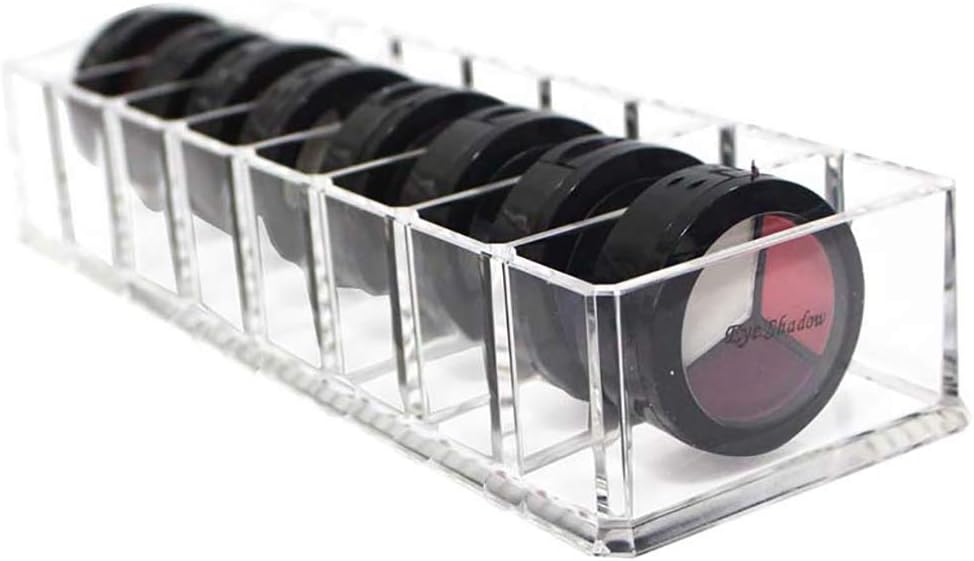 Foraineam 4 Pack Acrylic Compact Organizer Cosmetics Beauty Care Powder Holder Blushes Highlighters Eyeshadow Makeup Organizer