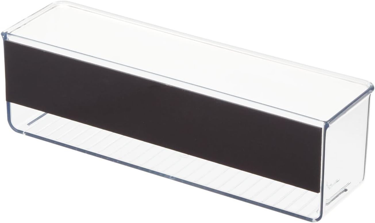 iDesign Magnetic Medium Clear Plastic Organizer Bins for Laundry Room Storage