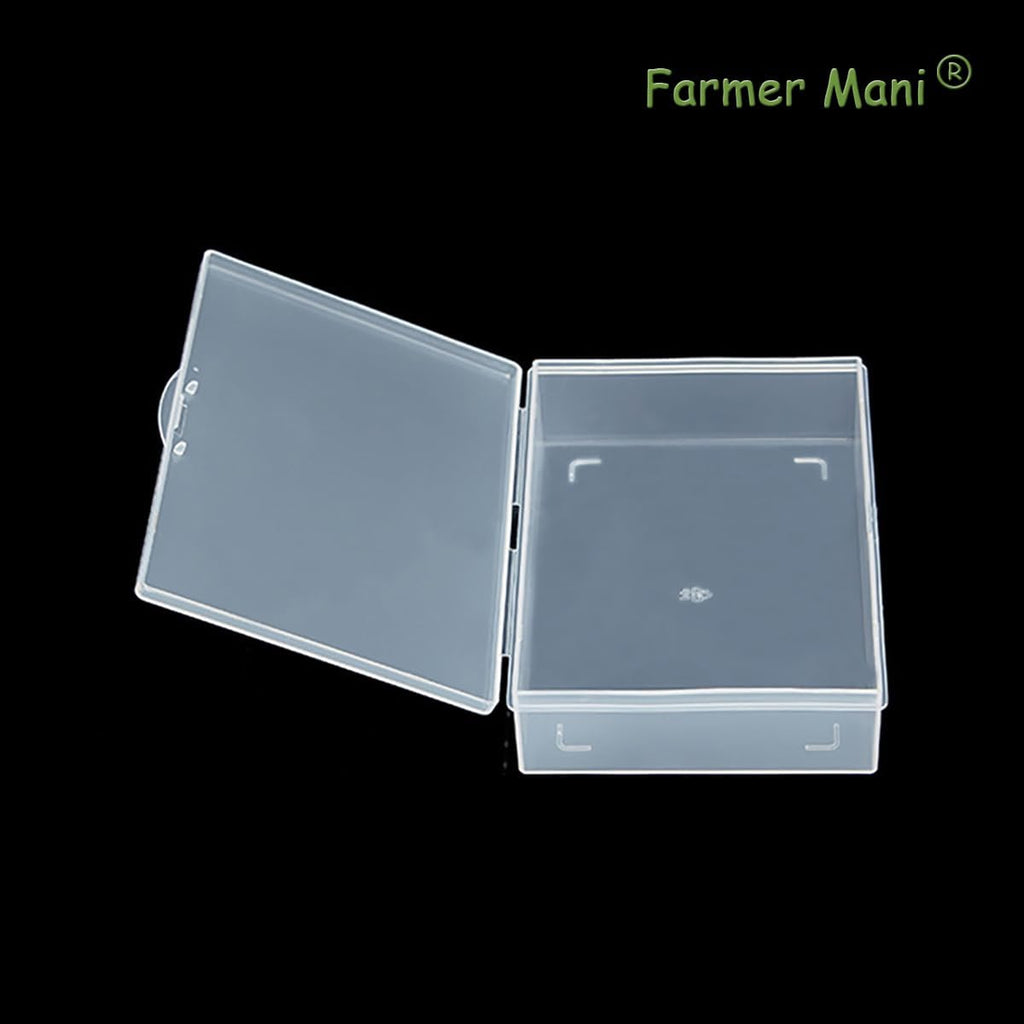 2 Pack Rectangle Plastic Clear Storage Containers Box (5.87 x 4.13 x 1.42 in), Clear Plastic Beads Storage Containers Box with Lid for Beads, Coins, Safety Pins and Other Craft Jewelry Watch Findings