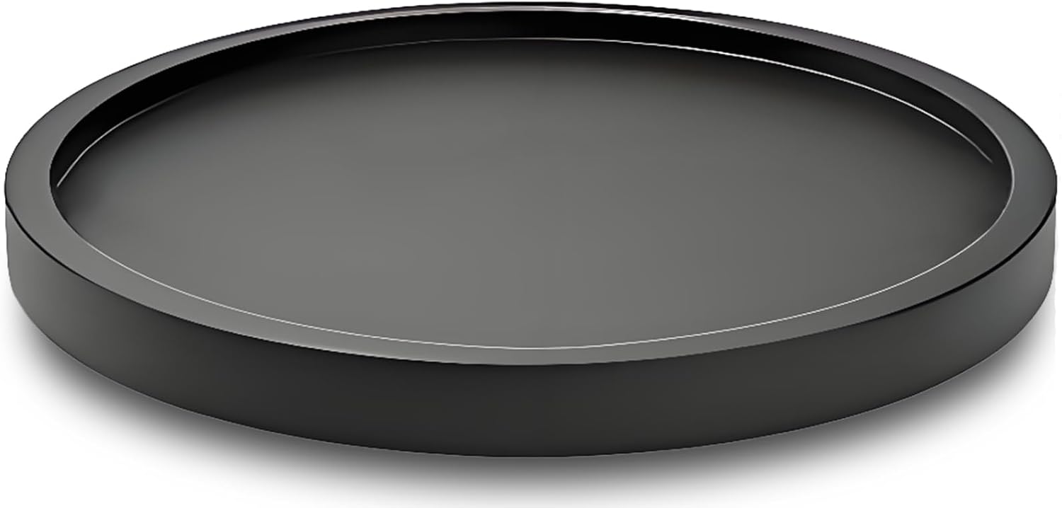 10" Black Bamboo Lazy Susan Organizer Kitchen Turntable for Cabinet Pantry Table Organization