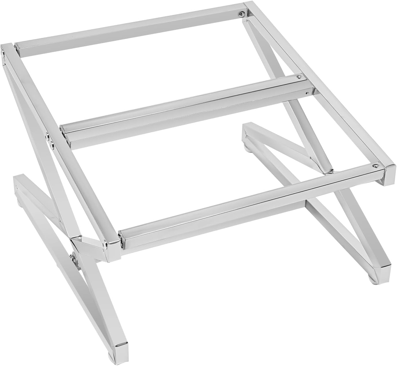 10 Pans Stainless Steel Spice Rack, Expandable Spice Rack Set, Tilted Design Spice Display Rack, Toppings Station Storage, Condiment Organizer, Divider Food Container for Home or Restaurant(Silver)