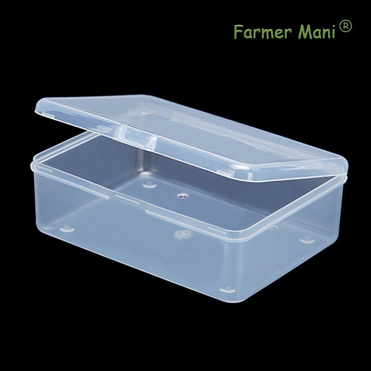 2 Pcs (5.51x4.02x1.89 inch) Small Plastic Storage Containers Box with Lid, Rectangular Clear Box for Collecting Small Items, Beads, Game Pieces, Business Cards, Crafts Accessories