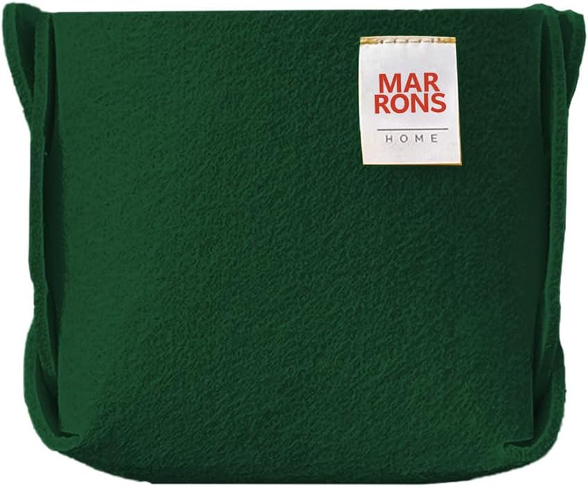 Collapsible Felt DEEPGREEN Storage Bin Mini 3.9"x3.9"x3.9" – Foldable Basket with Handles for Closet, Toy Storage, Laundry Room Organization, Decorative Storage Bins for Shelves, Nursery