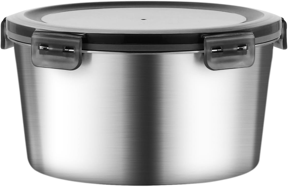 316L Stainless Steel Food Storage Containers with Lids, 34oz Airtight Metal Meal Prep Containers,Bento Lunch Box for Kitchen, Picnic & Camping（1000ml）